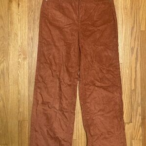 Old Navy Women’s Rust Corduroy Sky-hi Wide Leg Extra High Rise